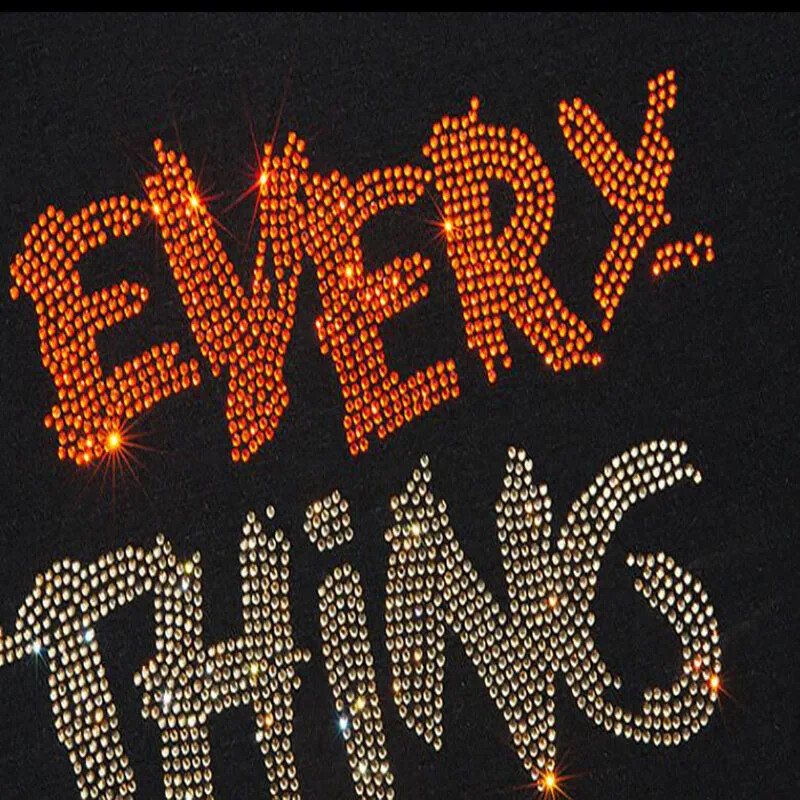 New Men Luxury Rhinestones Fashion Diamonds Black White T-Shirt High Quality
