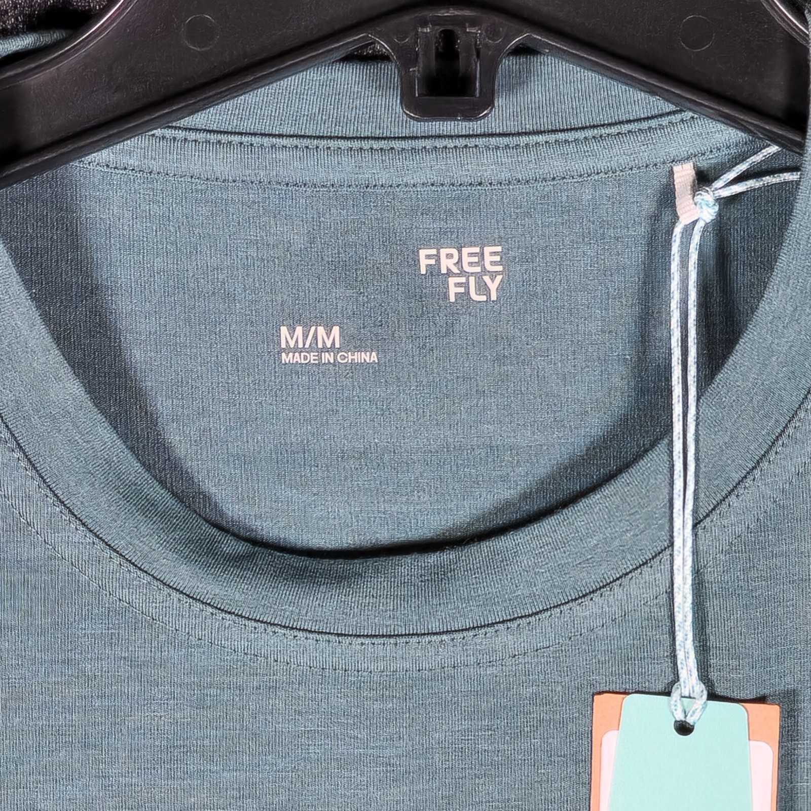 Free Fly Mens Bamboo Flex Pocket Tee Heather Sea Pine Green M 8300 UPF 50+ NEW