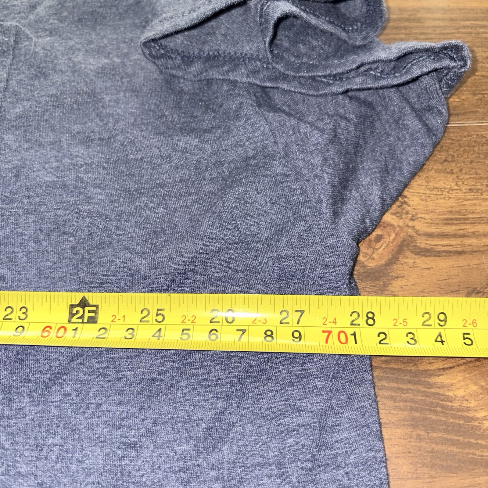 Fruit of the Loom Platinum T Shirt Men’s 3XL Blue Heather Pocket Tee