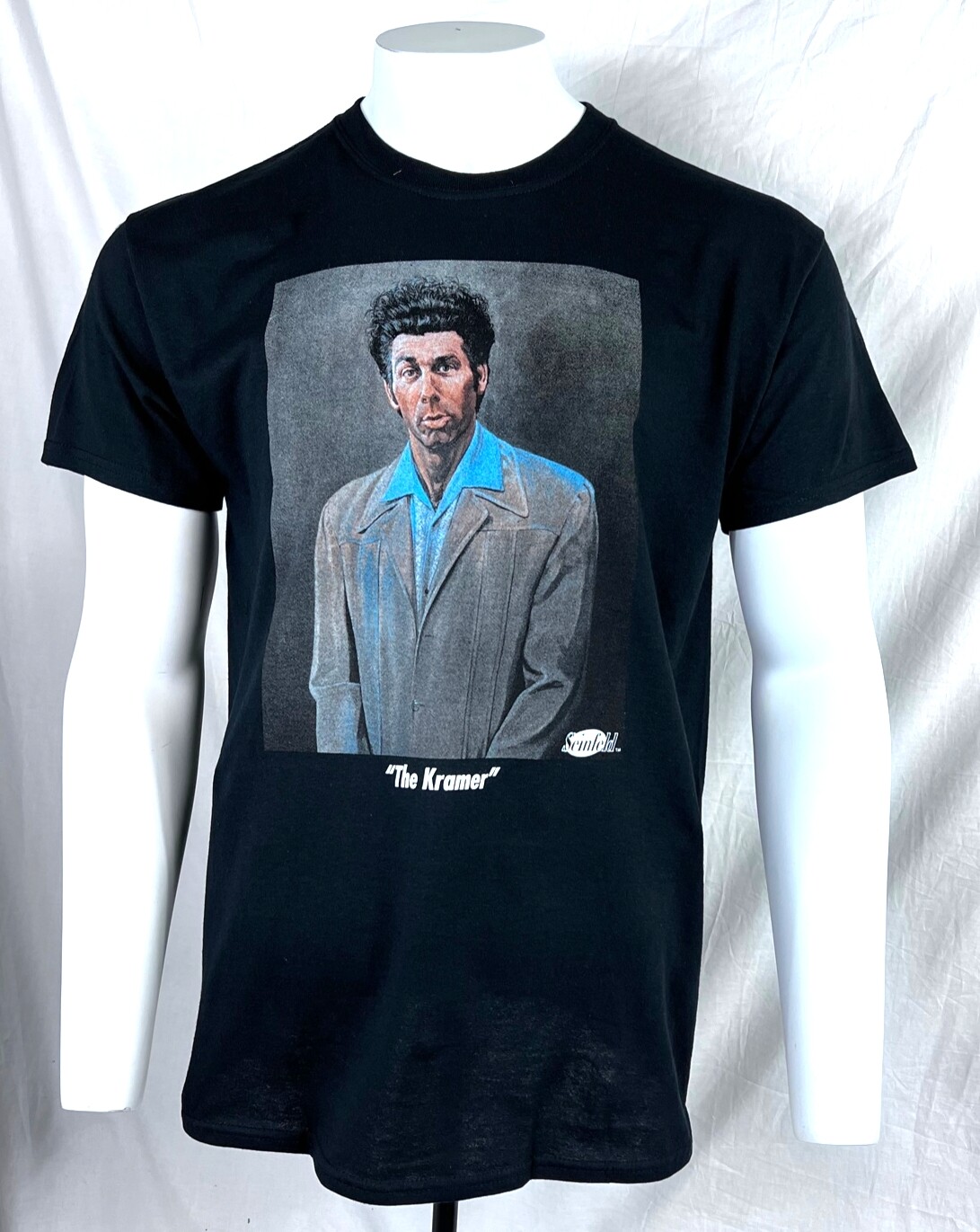 SEINFELD « THE KRAMER » KRAMER PORTRAIT ADULT BLACK T-SHIRT S M L XL FREE SHIPPING