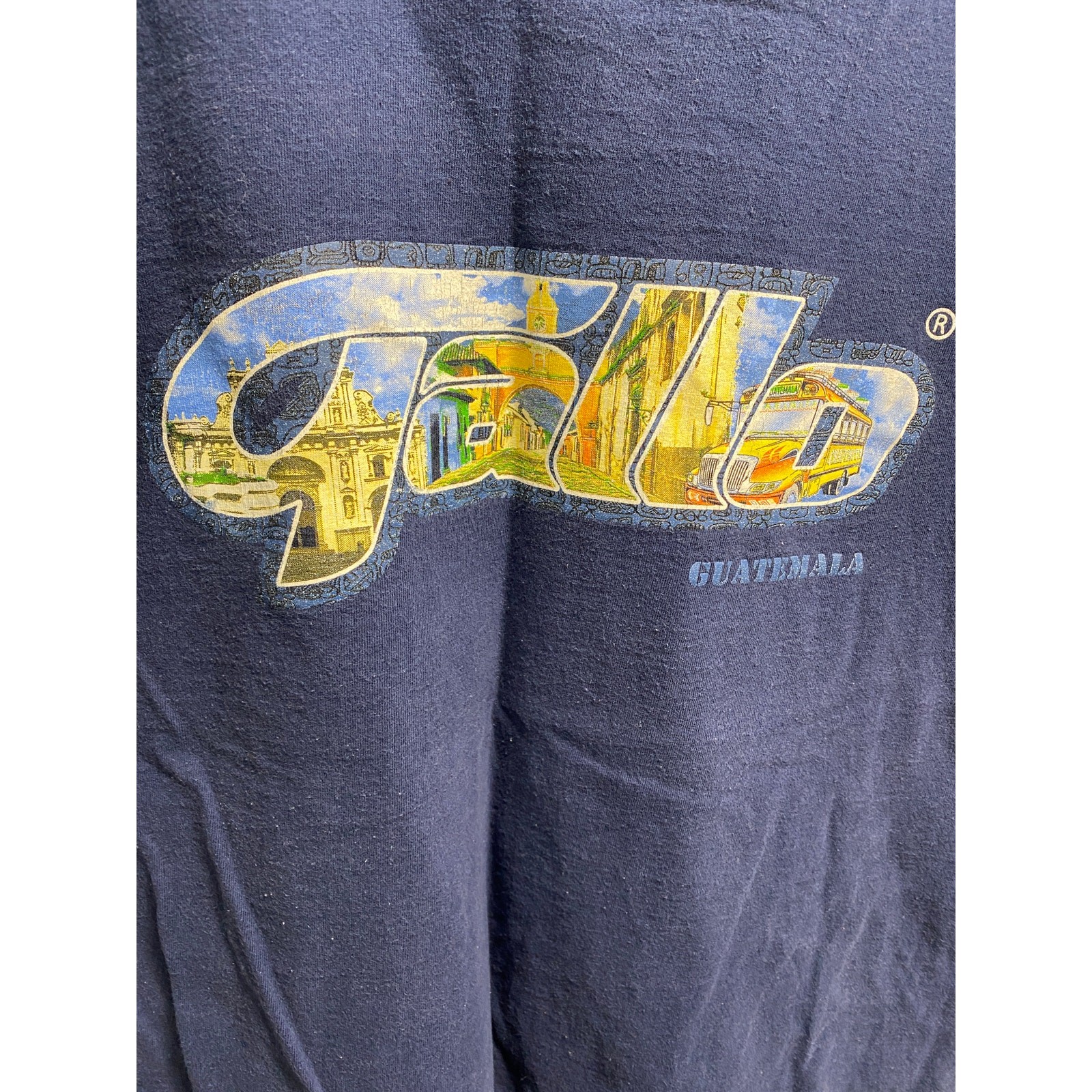 Tzolkin Guate Guatemala Graphic Shirt Mens XL Blue Pre Owned