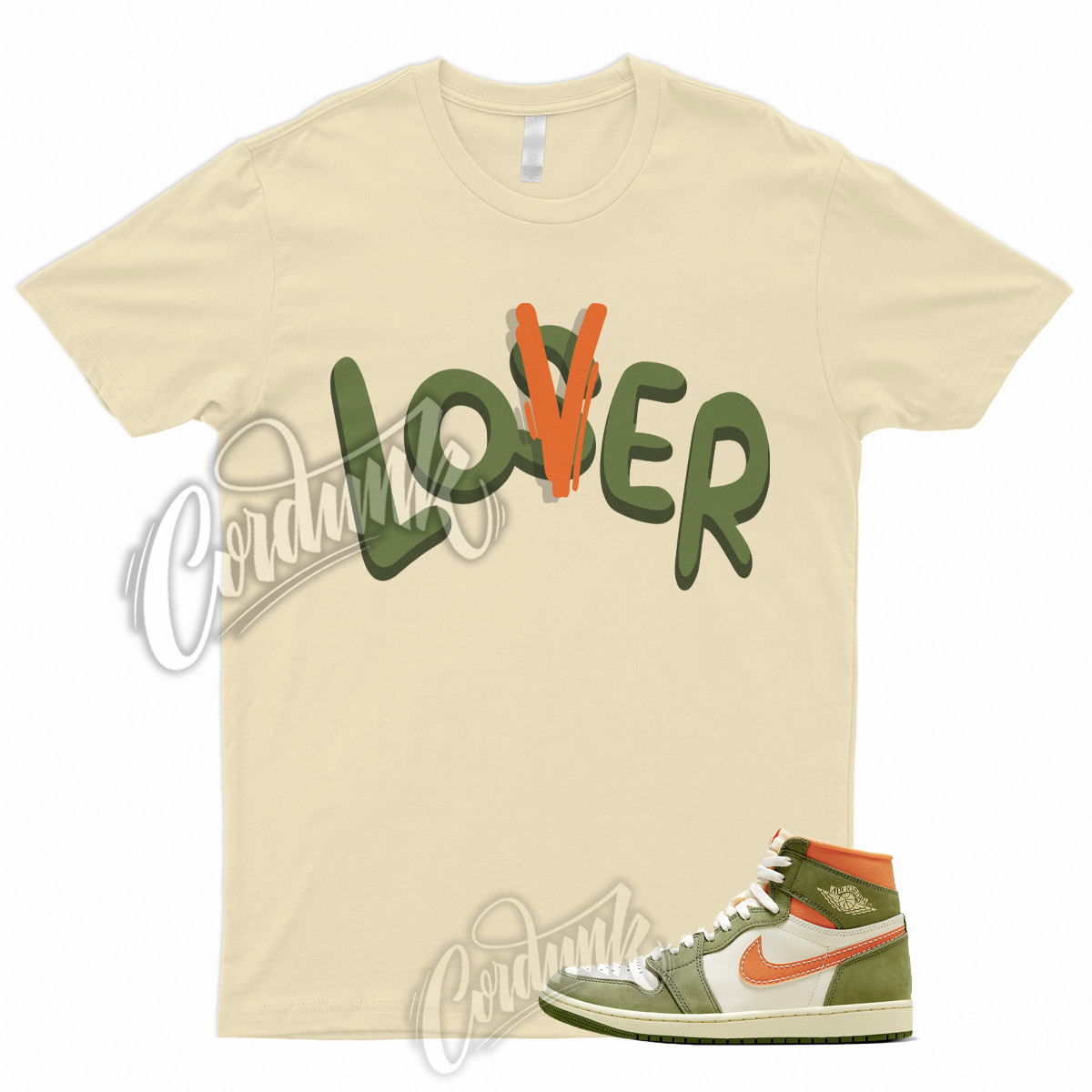 LO T Shirt for 1 High Celadon Sky J Light Olive Bright Mandarin Coconut Milk
