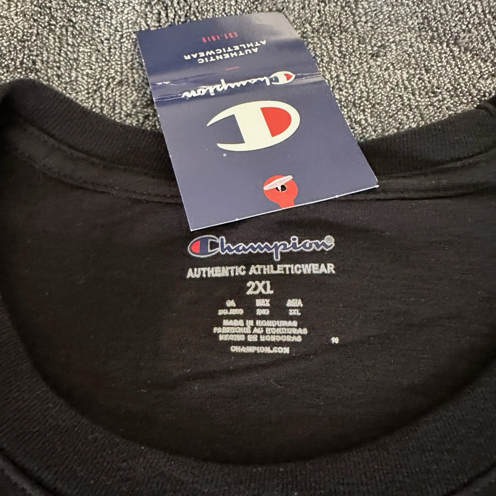 Champion Mens Classic Jersey Script Logo T-Shirt—Brand New—Various Sizes
