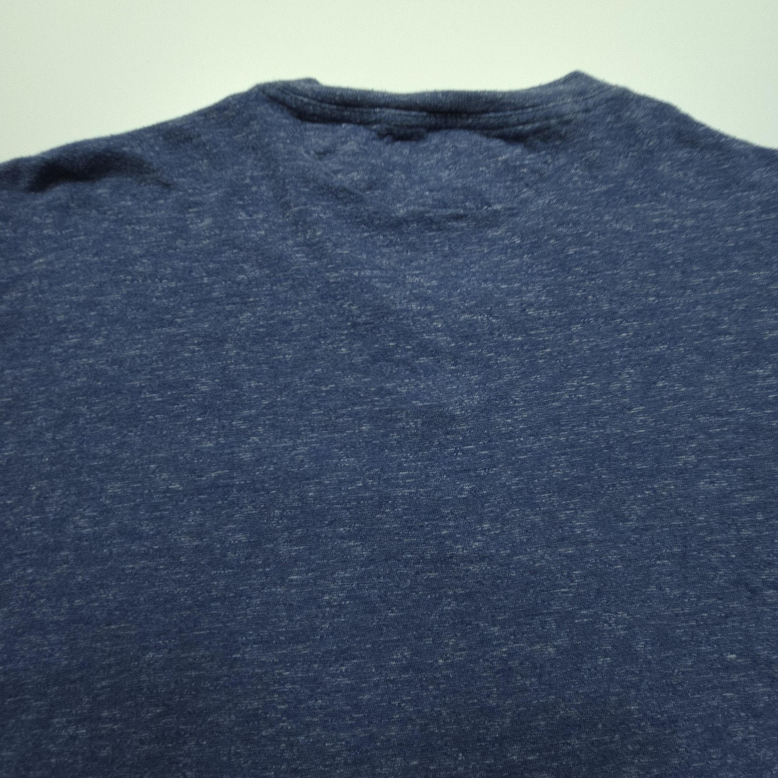 Faherty Brand Men Shirt XL Blue Speck Basic Henley Long Sleeve Tee Cotton Casual
