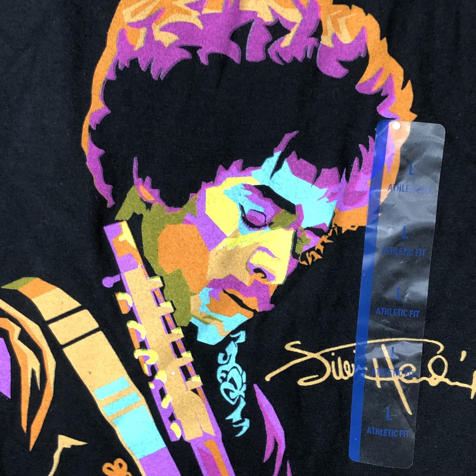 NEW Authentic Hendrix T-Shirt Large Licensed Jimi Hendrix Black Rock Tee NWT Men