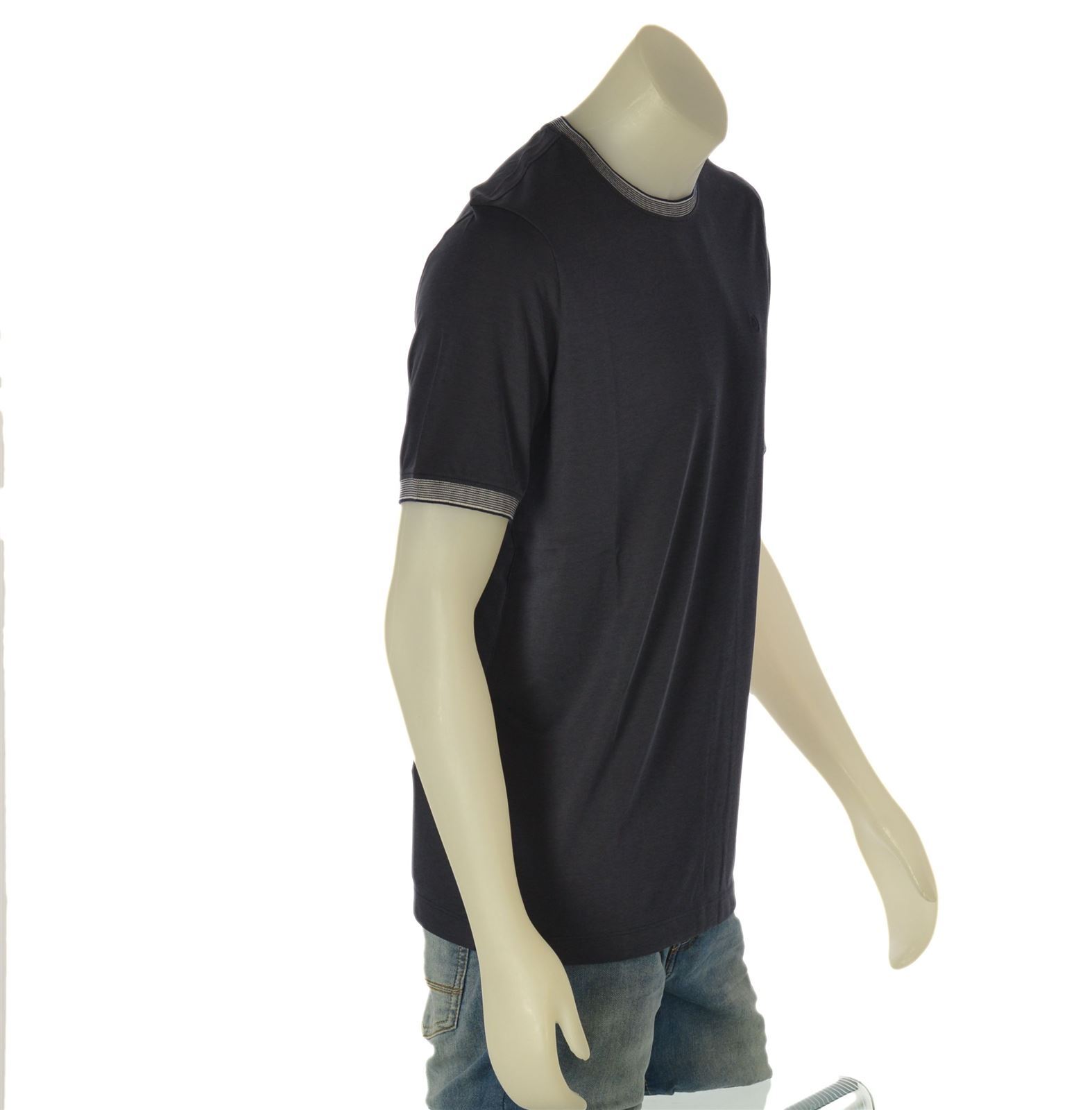 MENS BUGATTI PARICOLLO CONTRASTING EDGES COTTON BLEND T-SHIRT ART. 8350 75091