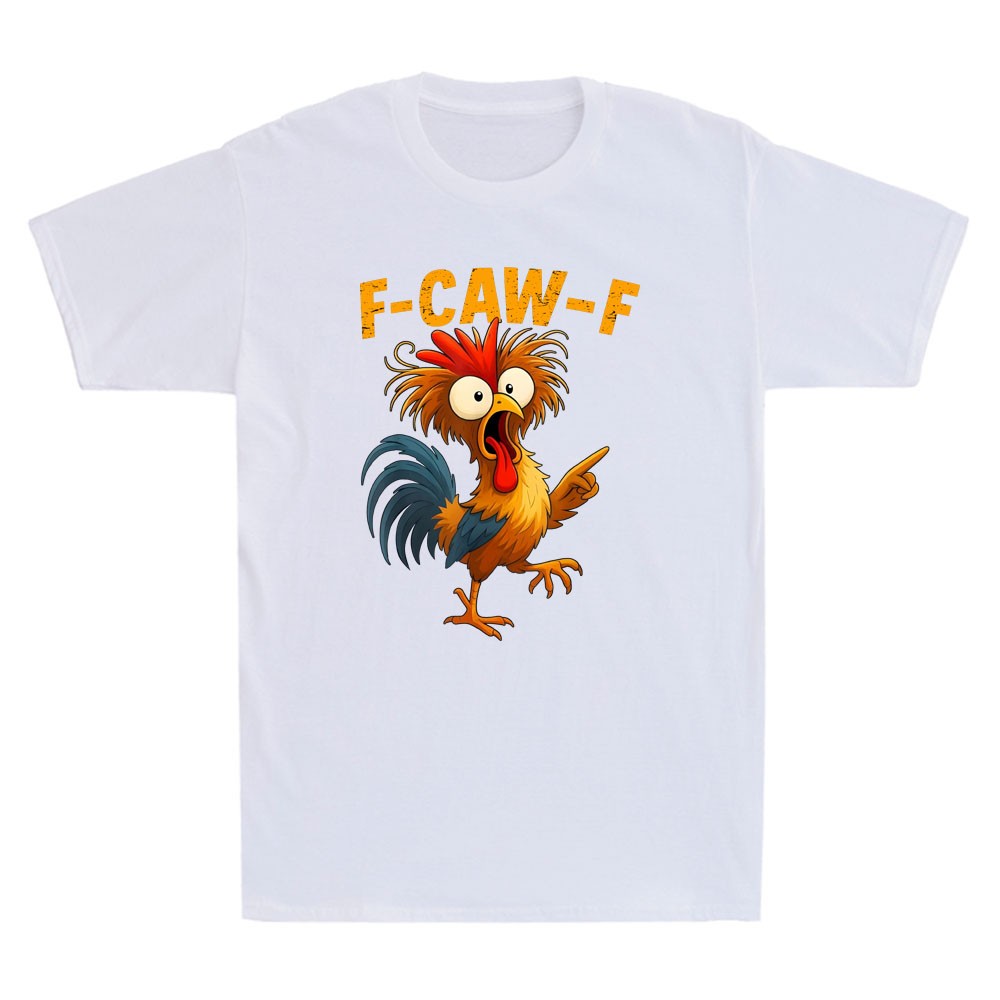 F Caw F Rooster Funny Bird Fcawf Chicken Whisperer Fawk Off Retro Men&rsquo;s T-Shirt