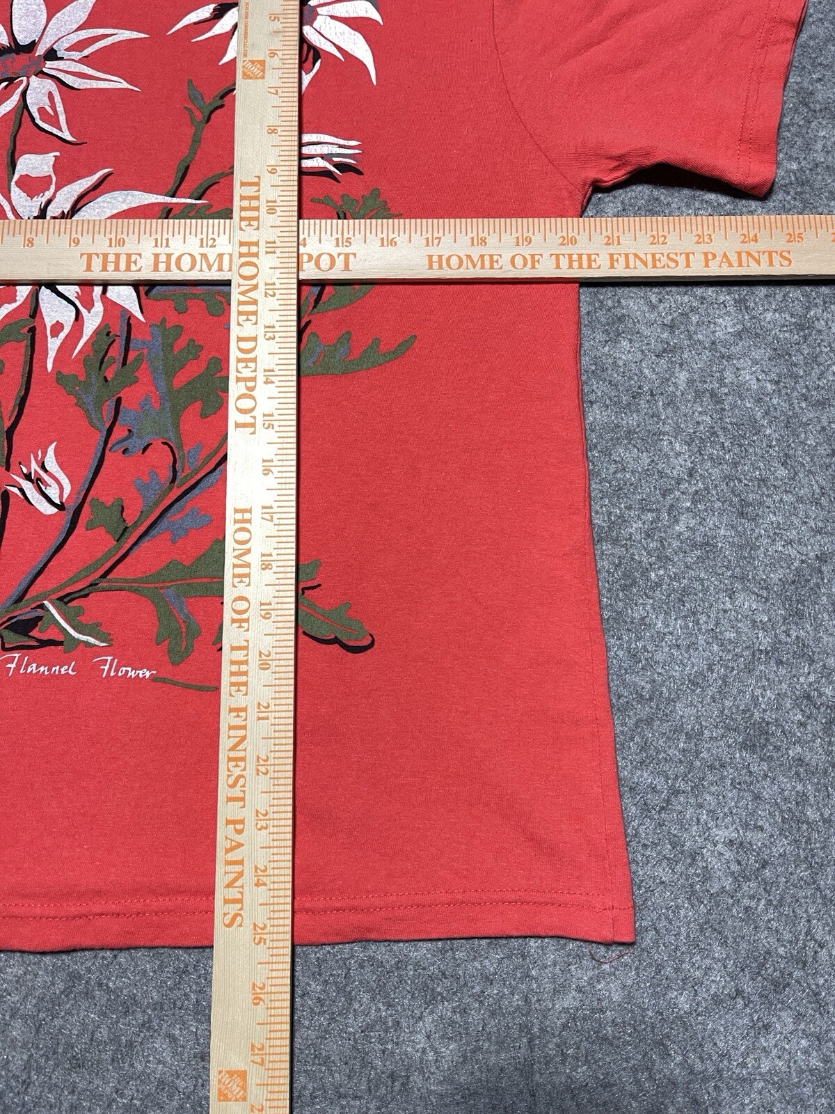 Vintage Medium Everything Australian Flannel Flower Red Shirt Cotton