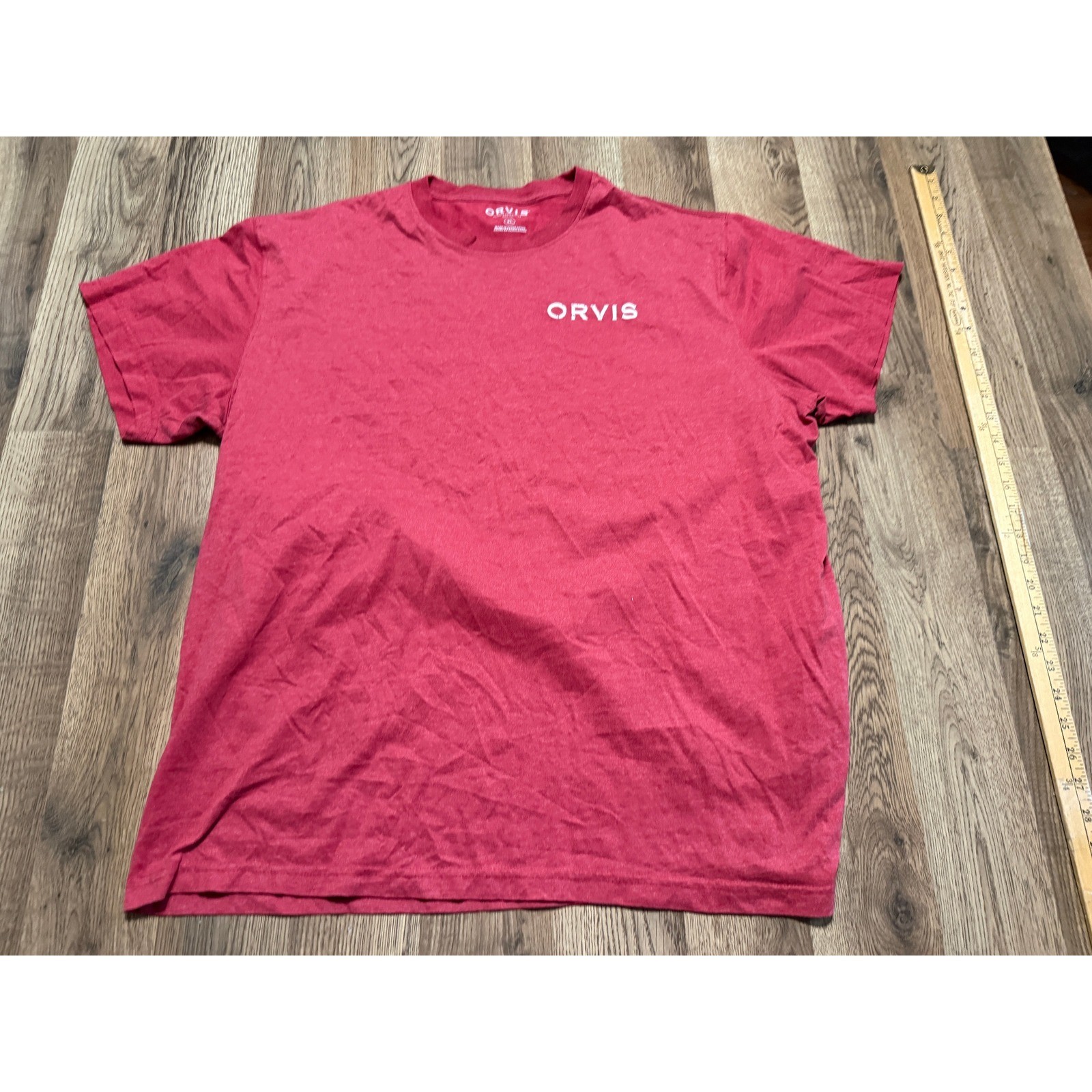 Orvis T-Shirt Mens XL Red Adult Traditional Sporting Goods Graphic Preowned