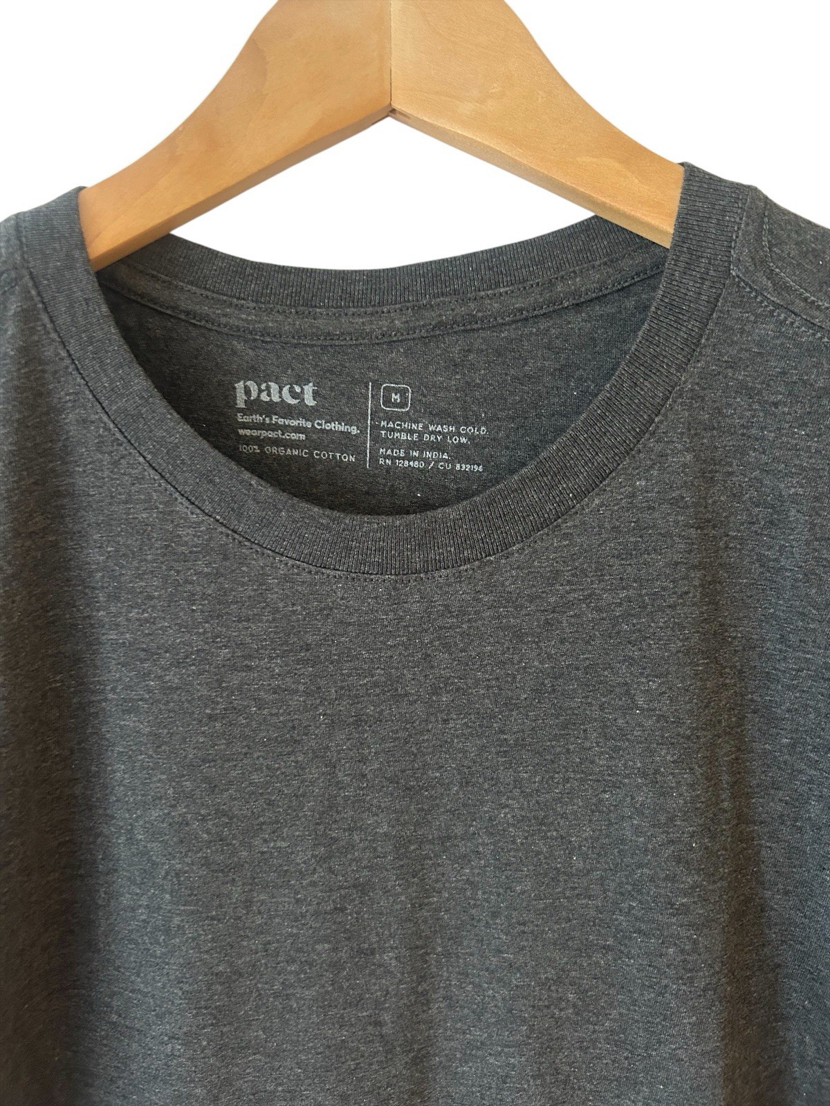 Pact Crewneck Tee Lot of 2 Men&rsquo;s Size M – 100% Organic Cotton (NWOT)