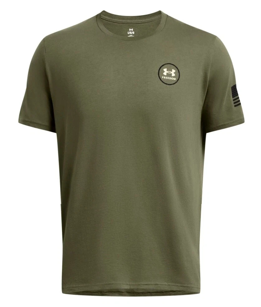 Under Armour UA Freedom Made Men&rsquo;s T-Shirt 2XL Loose Fit Snake OD Marine NWT