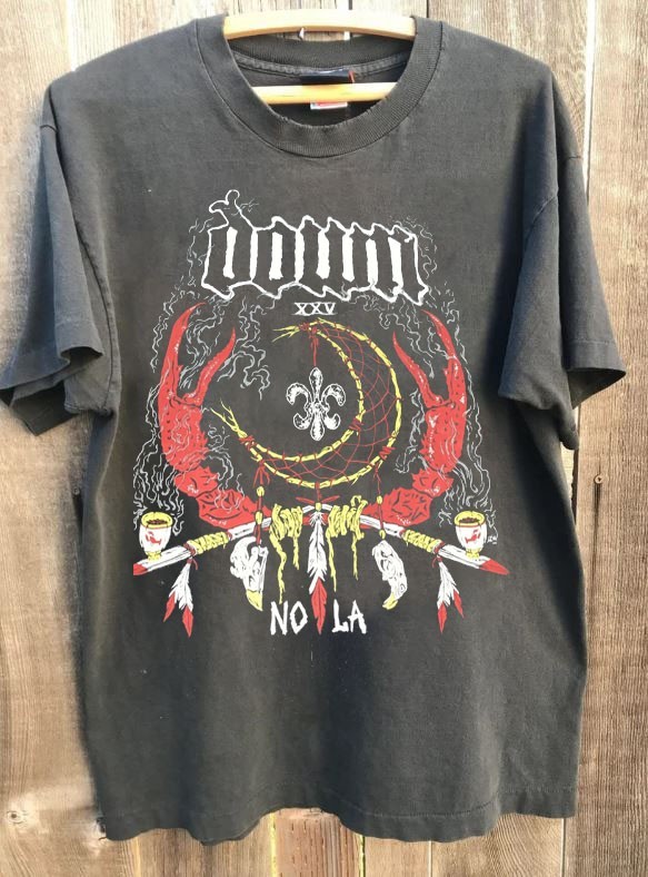Down Band Classic Style Charcoal Short Sleeve Cotton Tshirt vtg S-5XL KH18973