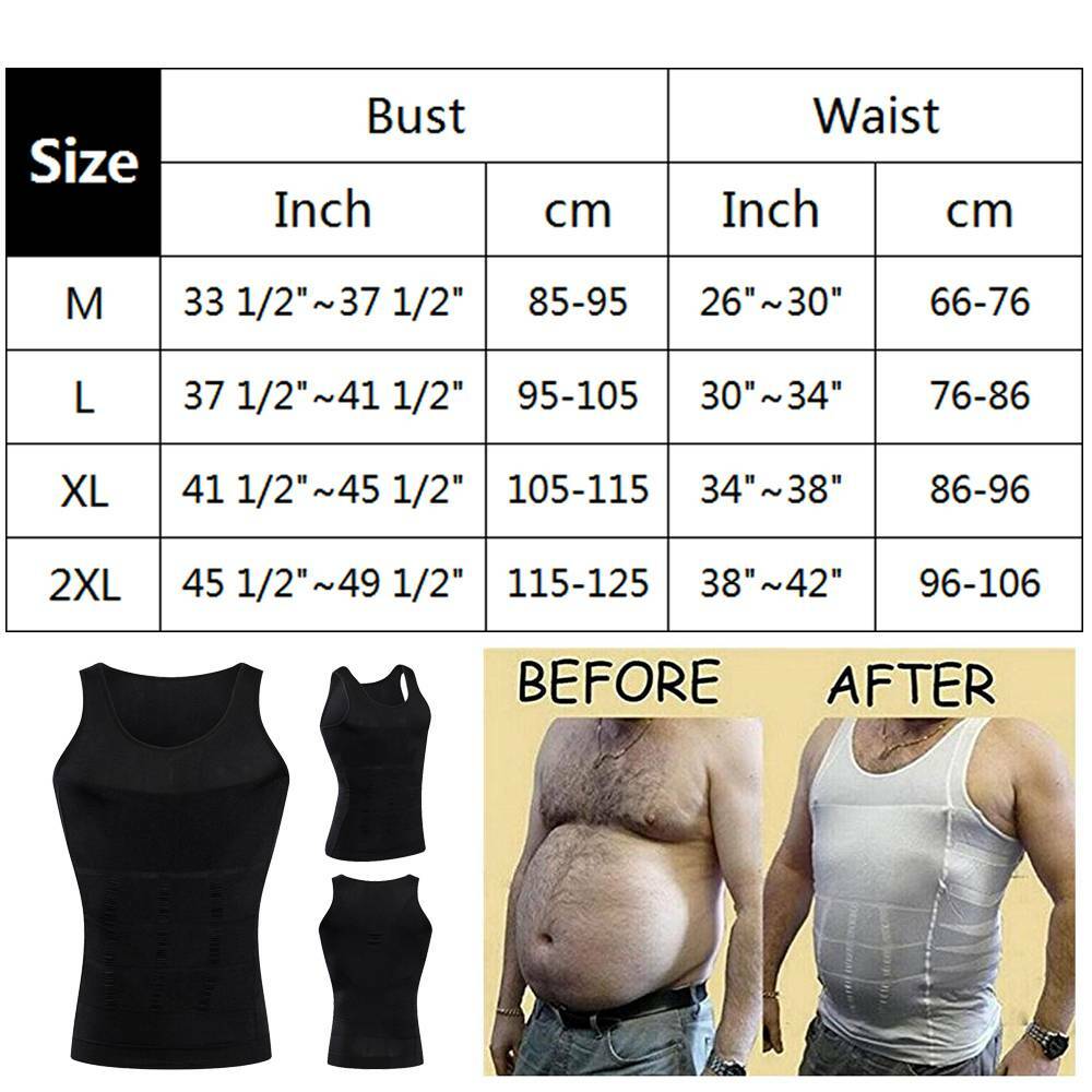 # Men&rsquo;s Body Shaper Slimming Shirt Compression Sauna Vest Elastic Slim Shapewear