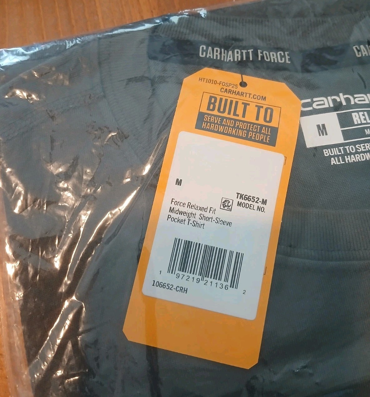 Carhartt Force Relaxed Fit Midweight Short-Sleeve T-Shirt Carbon Heather Medium
