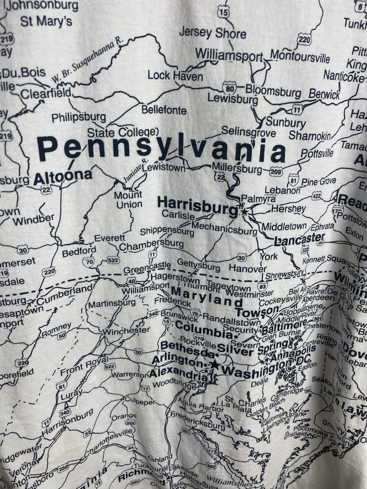 Vintage Y2K State Of Mine Home Sweet Home Pennsylvania AOP T-Shirt Adult 2XL