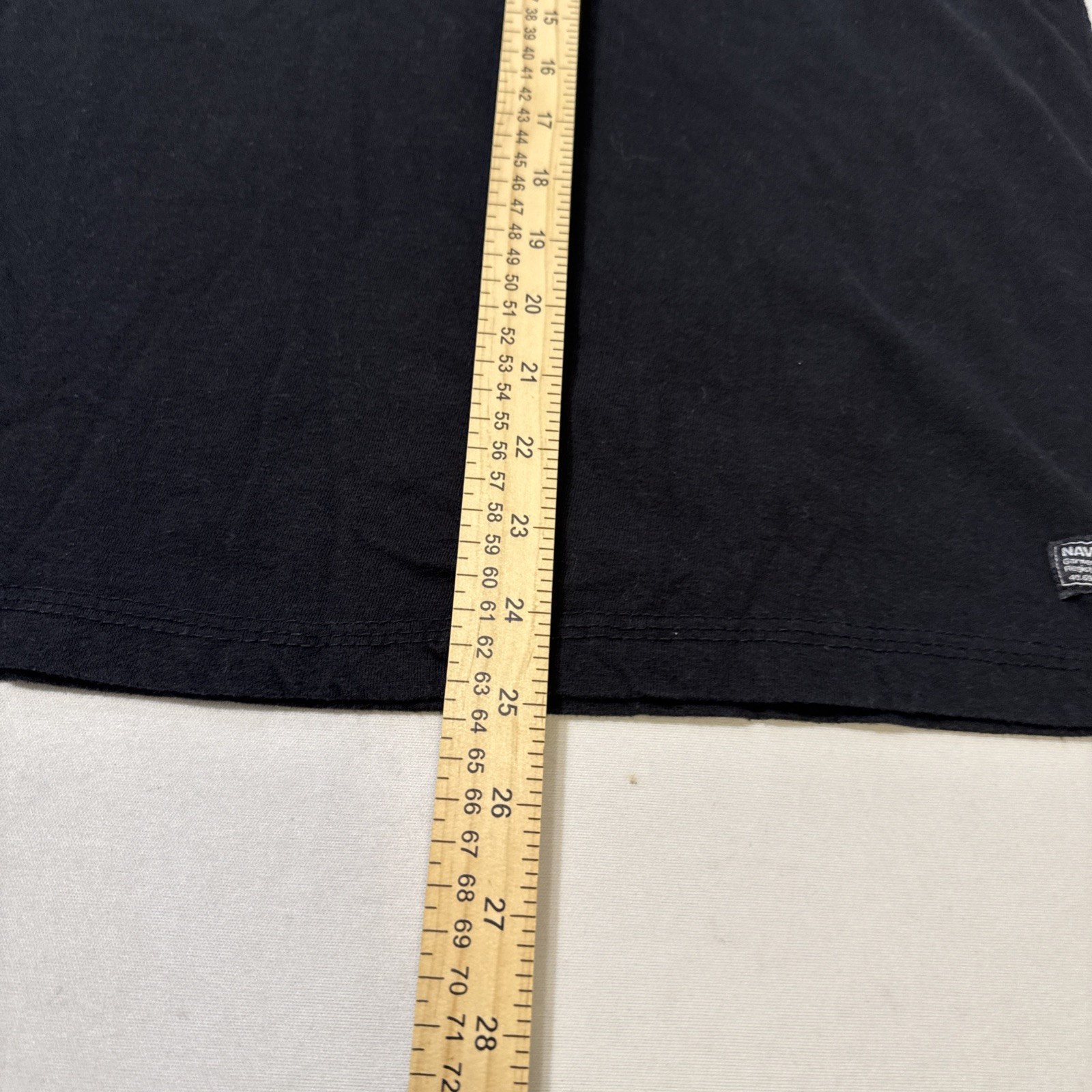 Navy Yard California Black Large T-Shirt V-neck With Buttons