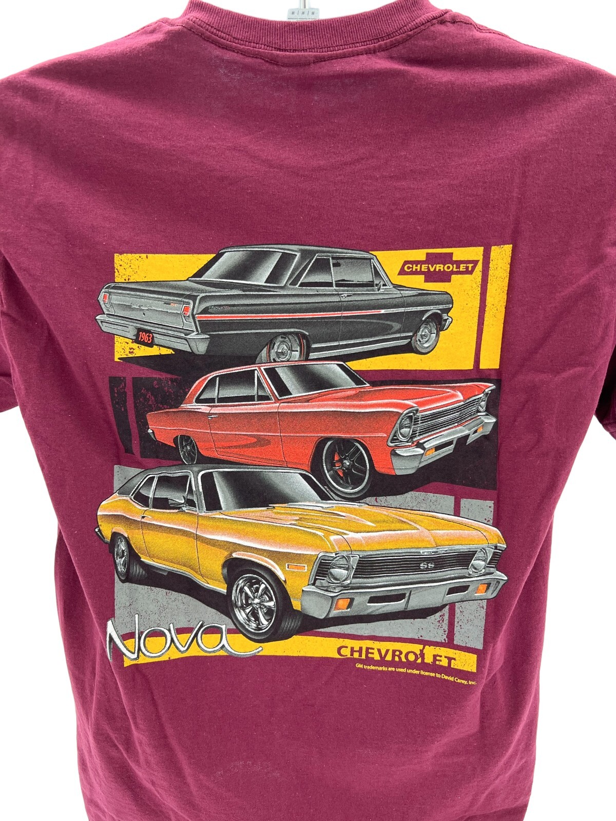 Chevy Nova Maroon T-Shirt w/ 3 Body Styles
