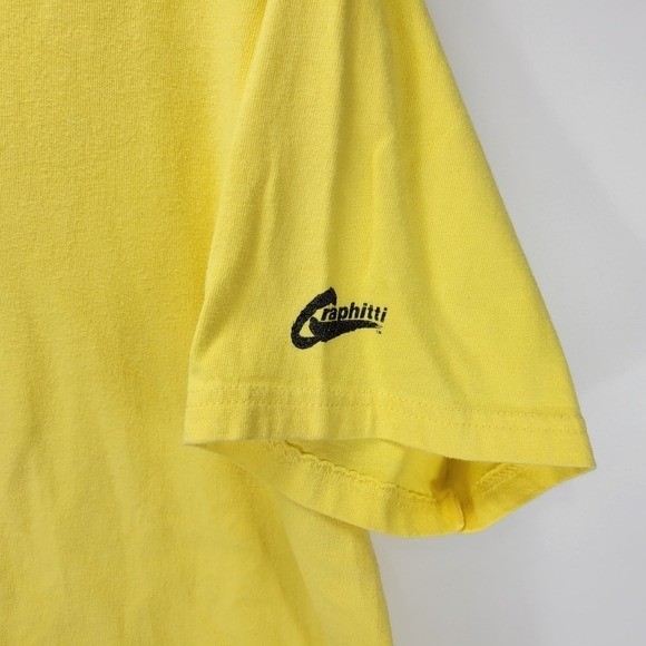 The Flash DC Comics Graphitti Vintage 1999 90s Shirt Mens Medium M Yellow Black