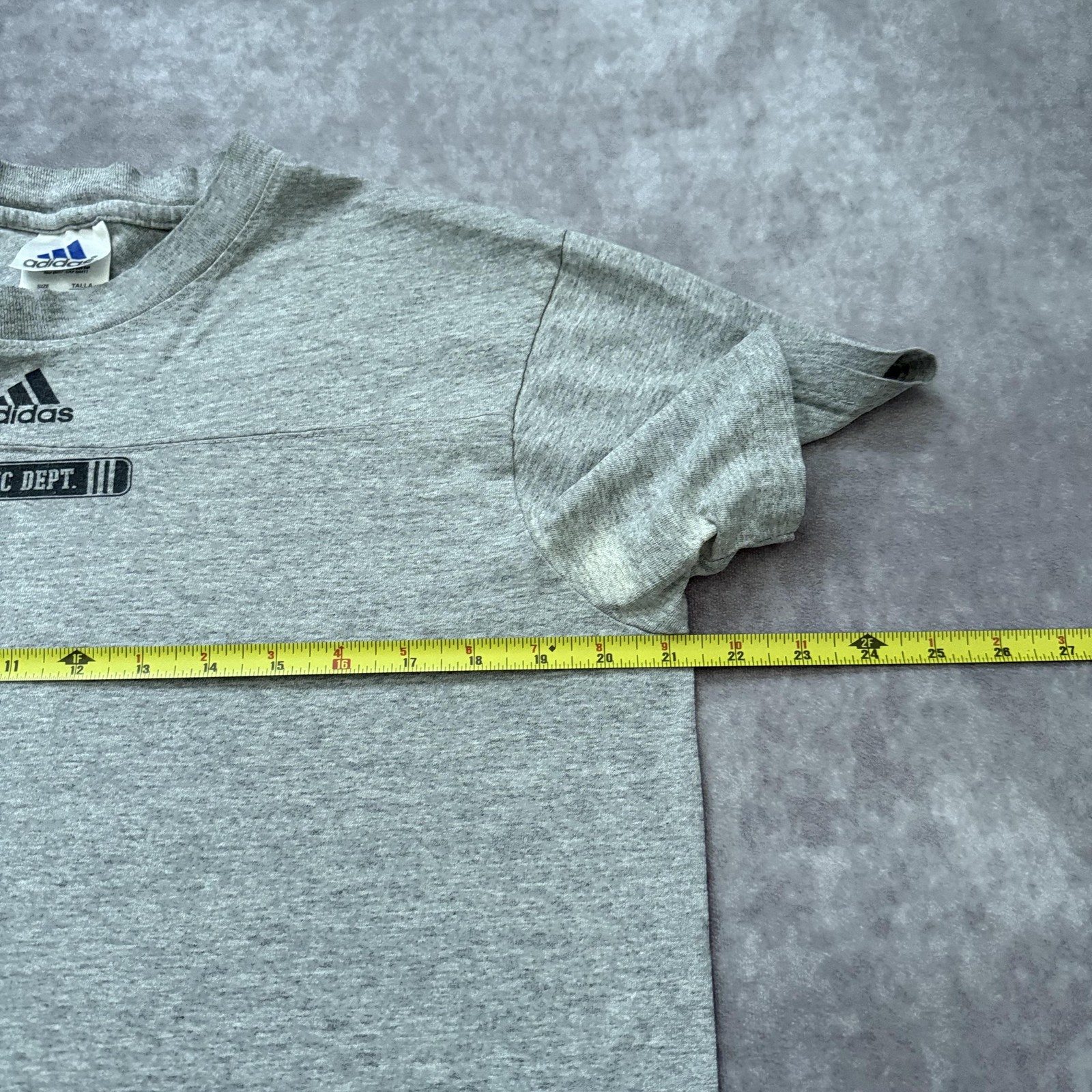 Vintage Adidas Athletic Dept Shirt Mens S Gray Logo Soccer Y2K