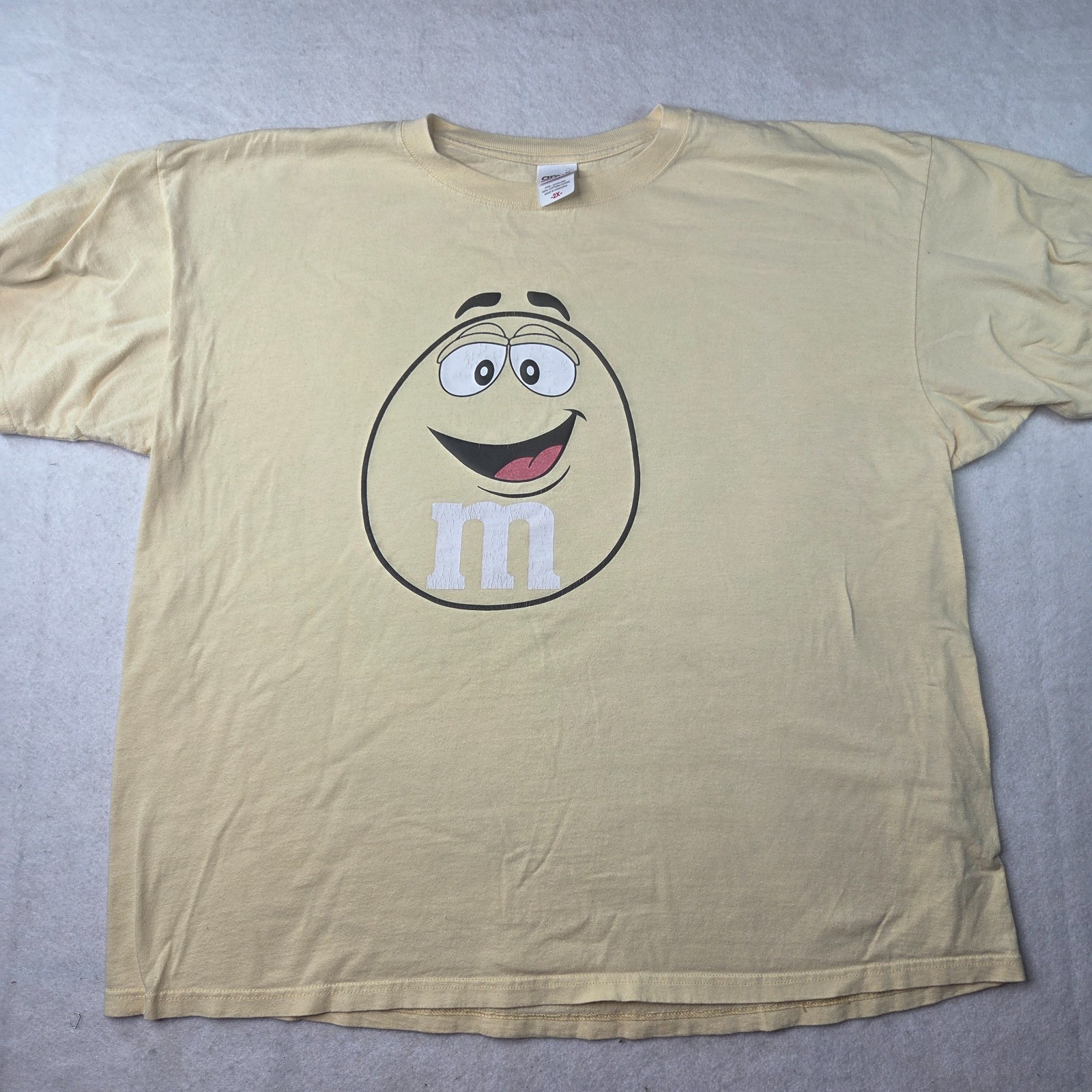 M&M&rsquo;s Character Graphic T-Shirt Tan Beige Anvil 2XL Candy Logo Tee