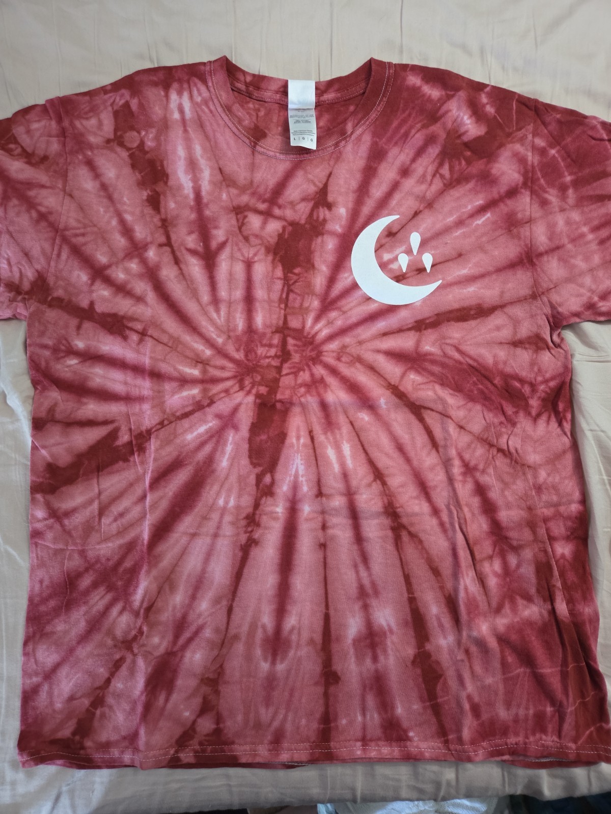 Currents Red Crystal Wash Tie Dye Metalcore Band Shirt Large