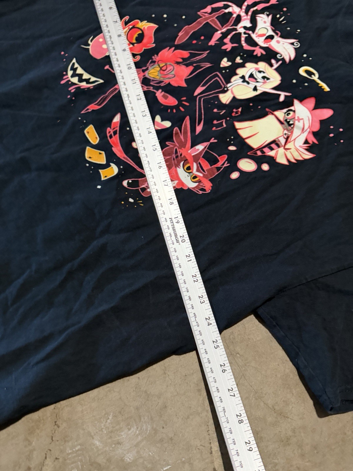 Hazbin Hotel Men’s Tee Size 2XL Measurements In Photos