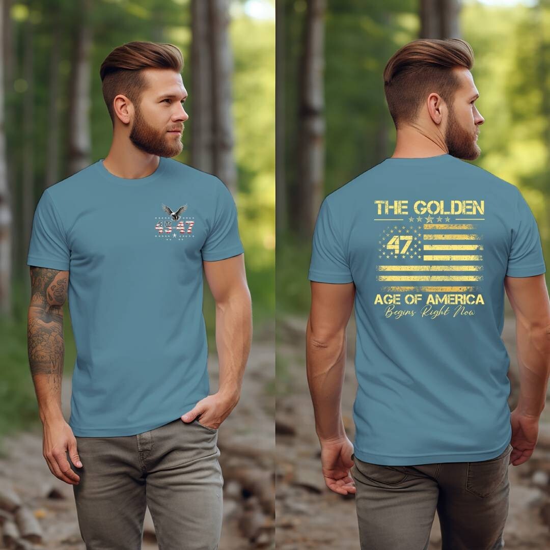 Trump Vance 2024 The Golden Age of America Great MAGA Golf 45 47 Eagle T-Shirt