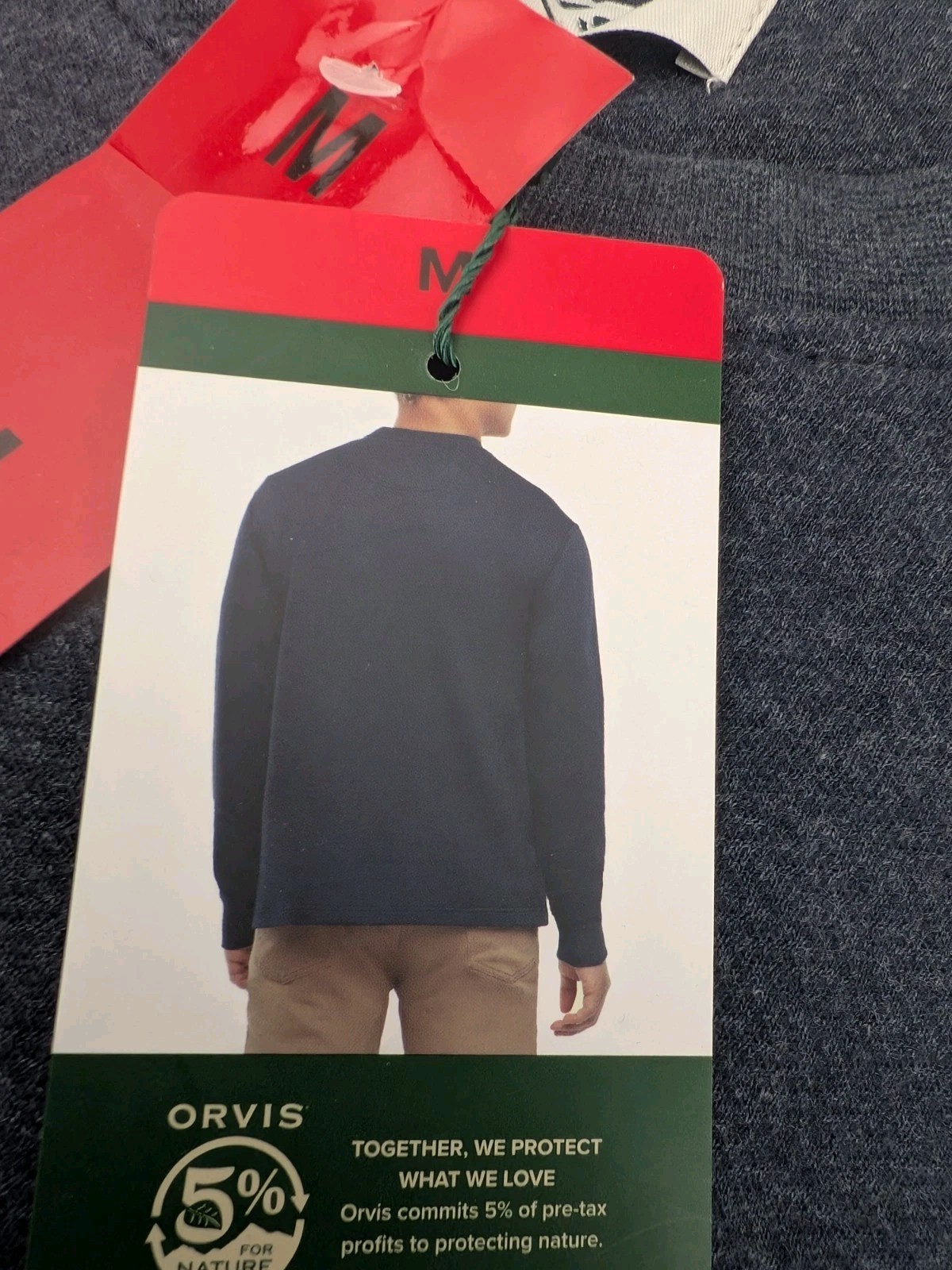 Orvis Long Sleeve Crew Sweatshirt Men&rsquo;s Size M Blue Casual Pullover NWT