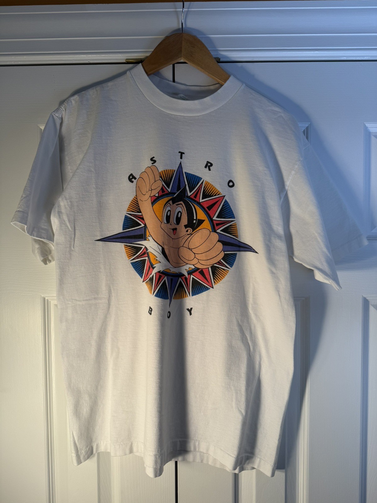 VINTAGE ASTRO BOY WHITE ASTROBOY USA SINGLE STITCH MANGA ANIME TEE SHIRT LARGE