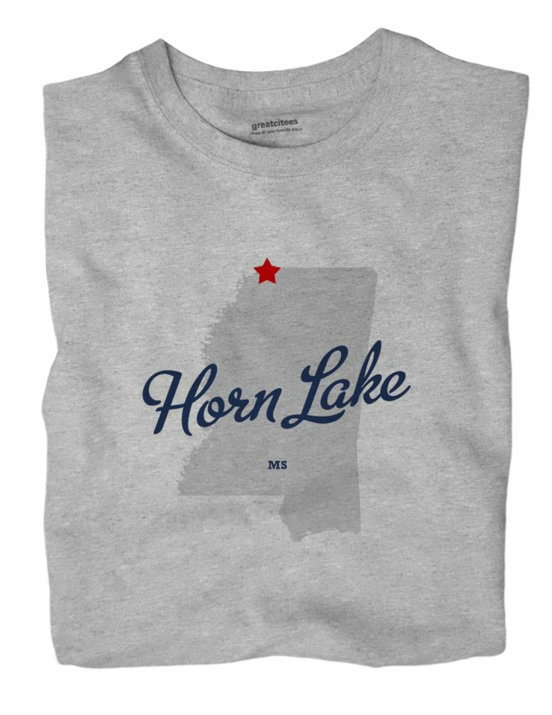 Horn Lake Mississippi MS Miss T-Shirt MAP