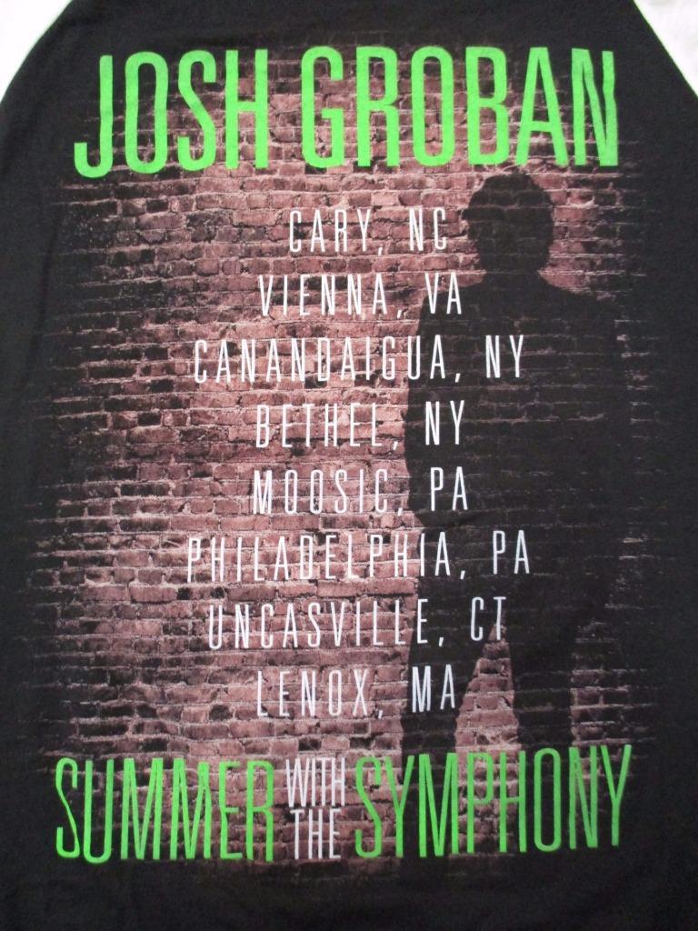 New Josh Groban Summer w/ Symphony Mens Adult Sizes S-M-L Band Concert Shirt