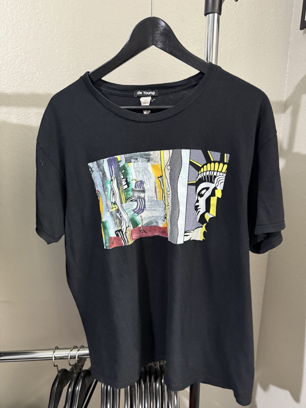 Rare De Young Museum Roy Lichtenstein Famous Statue Of Liberty Mens Large