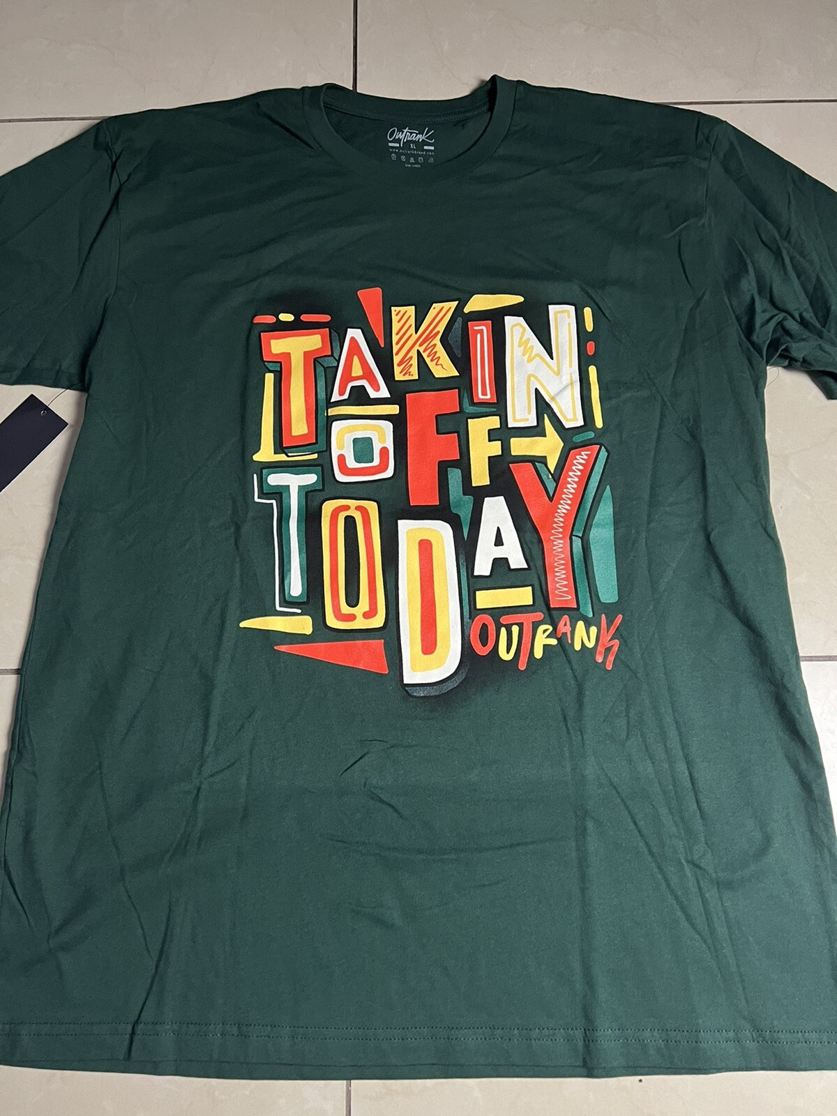 outrank Off Green Shirt Size Xl