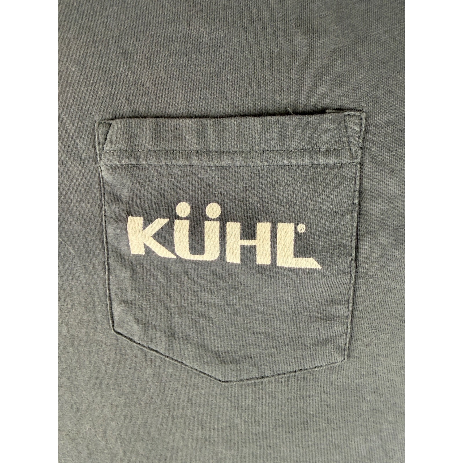 Kuhl Pocket T-Shirt Mens Large Gray Wildfibre Organic Cotton Graphic 7470