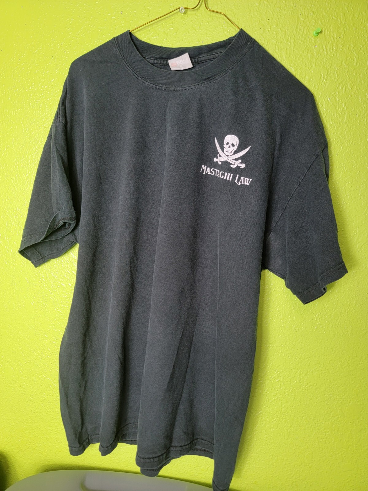 Y2K Shirt Skull Cross Bones Pirate Mastagni Law Beefy Fortuna Iuvat Audacem