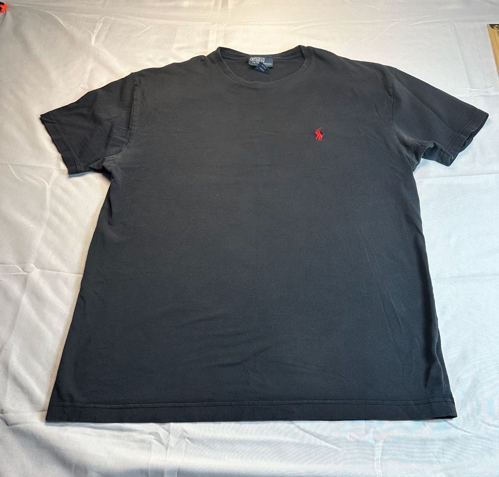 Polo Ralph Lauren Men Classic Fit Black Short Sleeve T-Shirt w Red Pony Logo S