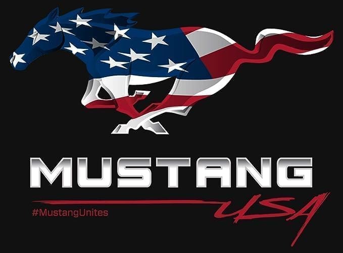 JH Design Men&rsquo;s Ford Mustang USA T-Shirt Short Sleeve Crew Neck Shirt