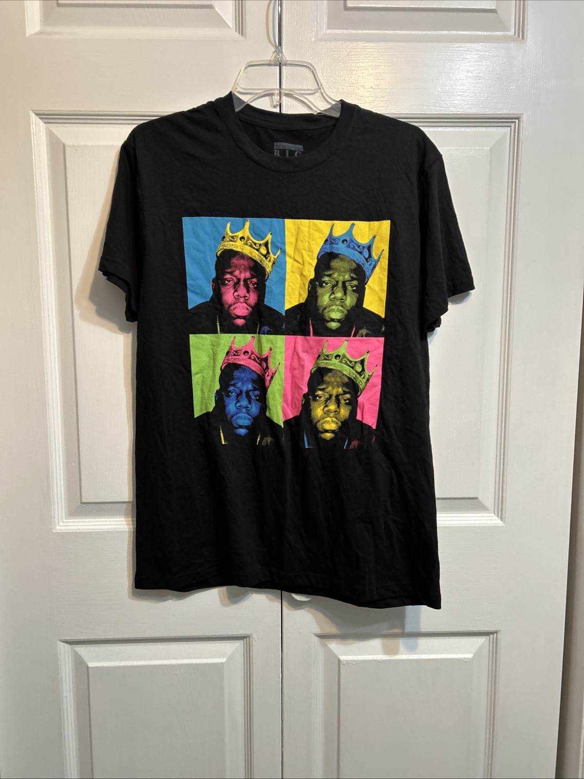 NWT THE NOTORIOUS B.I.G. BIGGIE HIP-HOP BLACK CROWN T-Shirt Tee Size M Medium