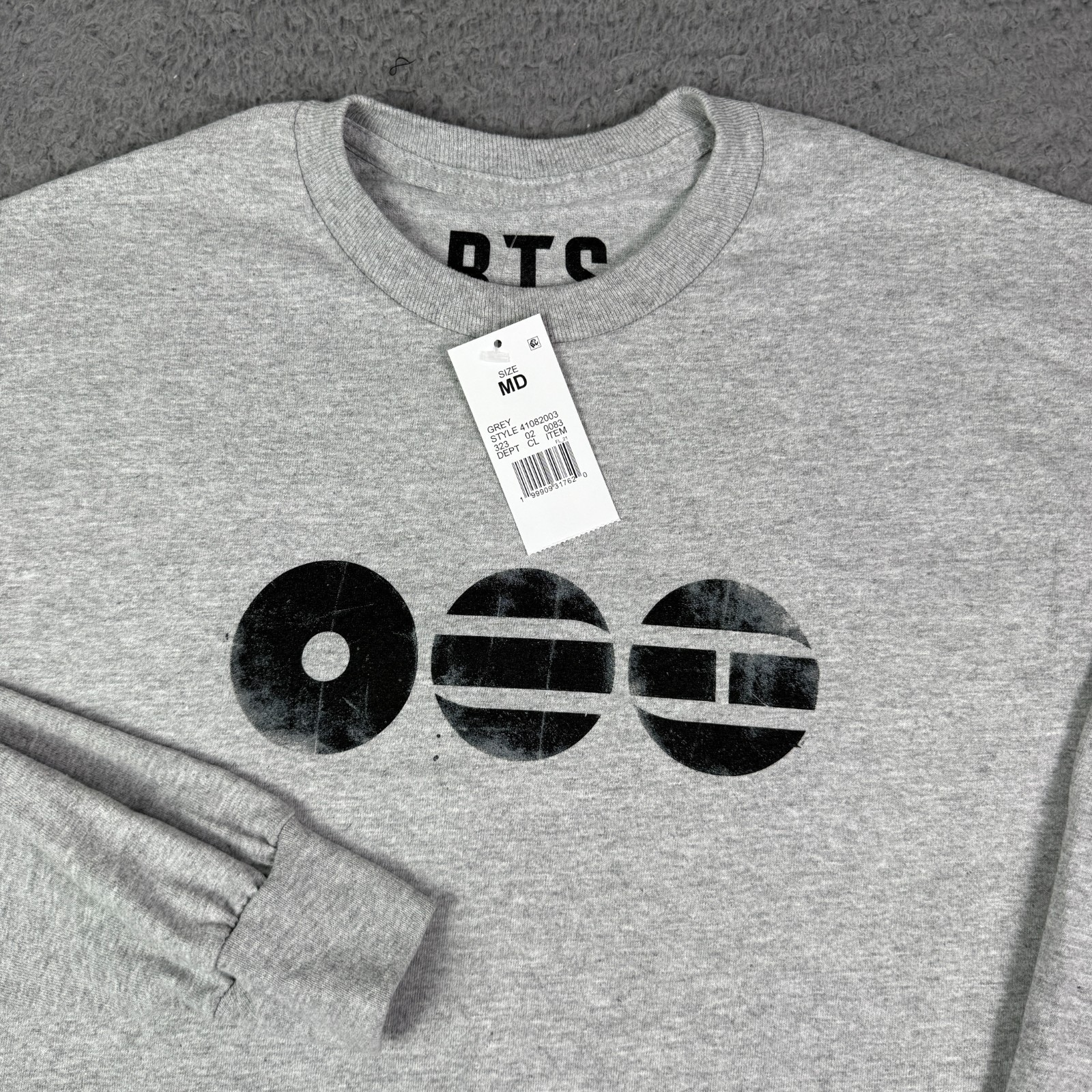 BTS Arirang Target Exclusive Long Sleeve Shirt Mens M Gray NEW