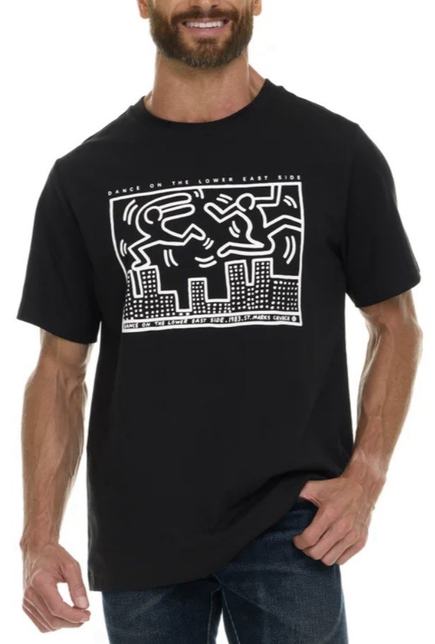 Keith Haring Men&rsquo;s Graphic Tee Blue/Beige/Black Pick Size S, M, L, XL, XXL NWT