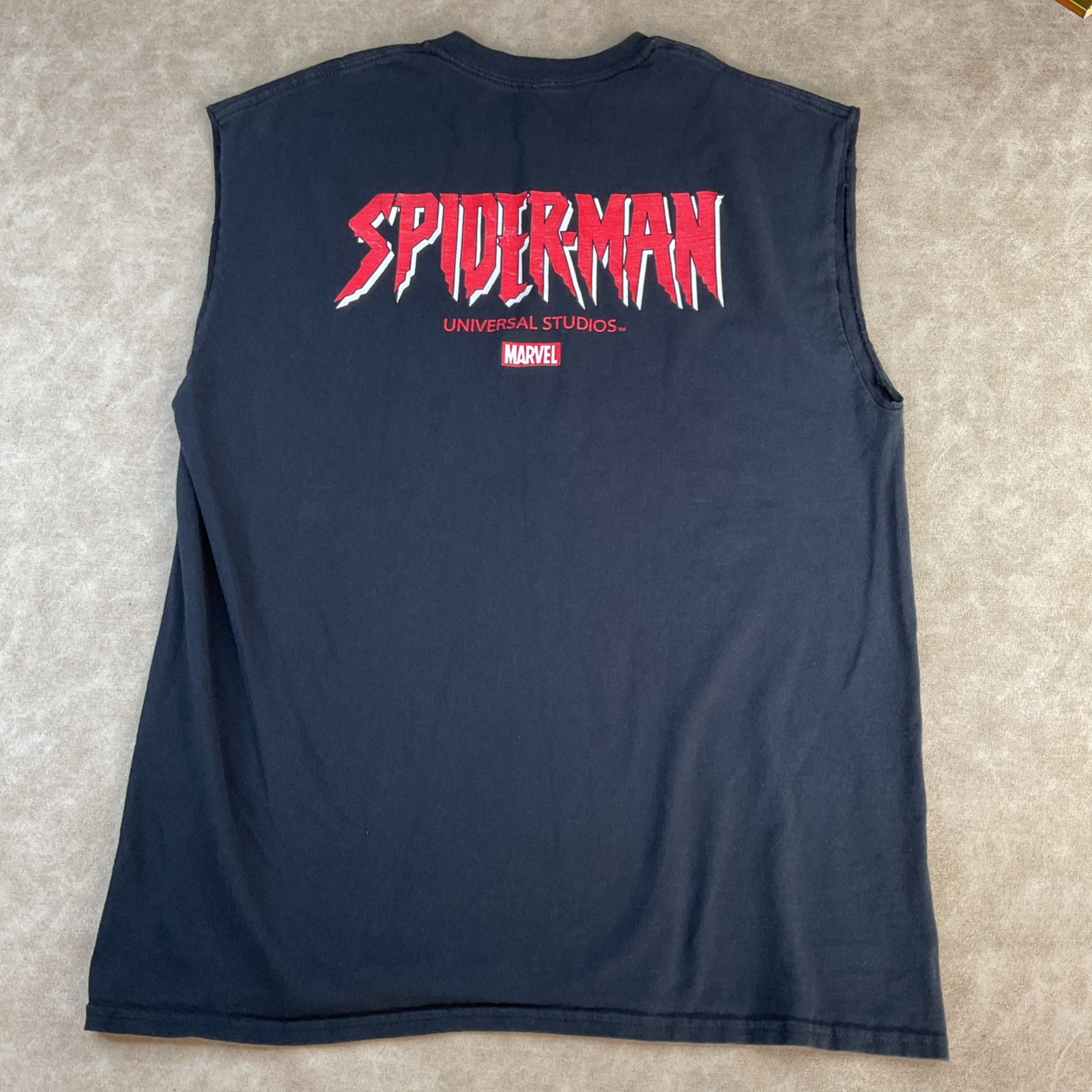 Spiderman T-Shirt Sz L Universal Studios Parks Marvel Graphic Tee Double Sided