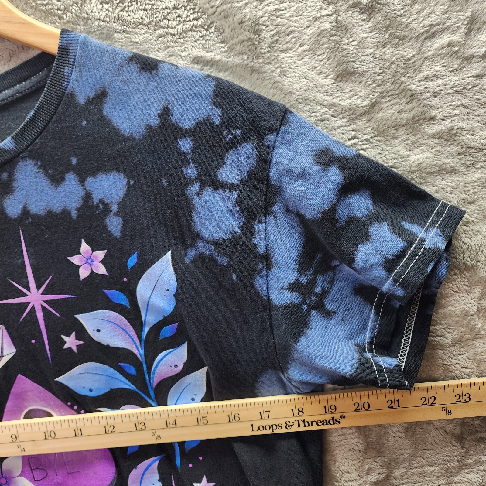 TexArt Tie Dye Graphic T Shirt Men’s Medium Fantasy Crystals Potion Ouija Style