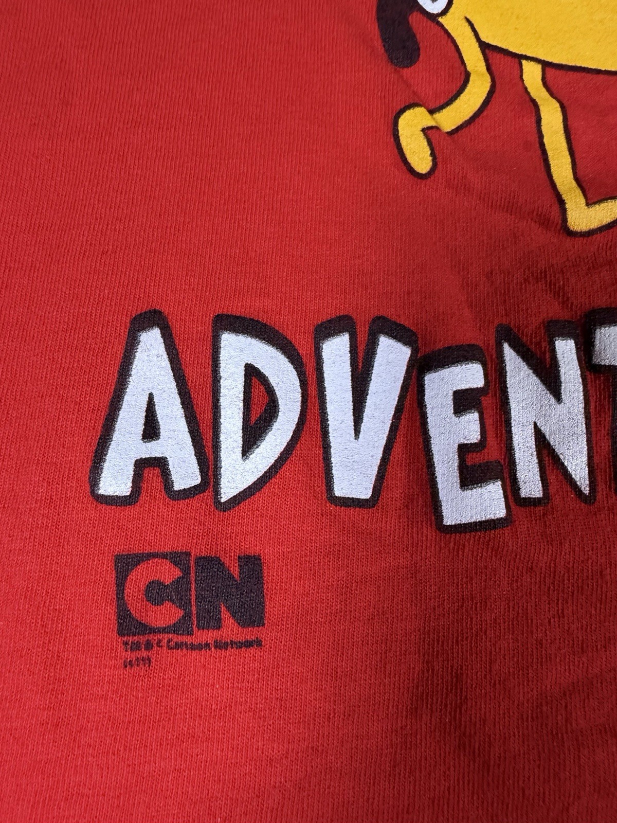2011 Adventure Time Shirt Size XL Cartoon Network Red What Time Is It Finn Jake