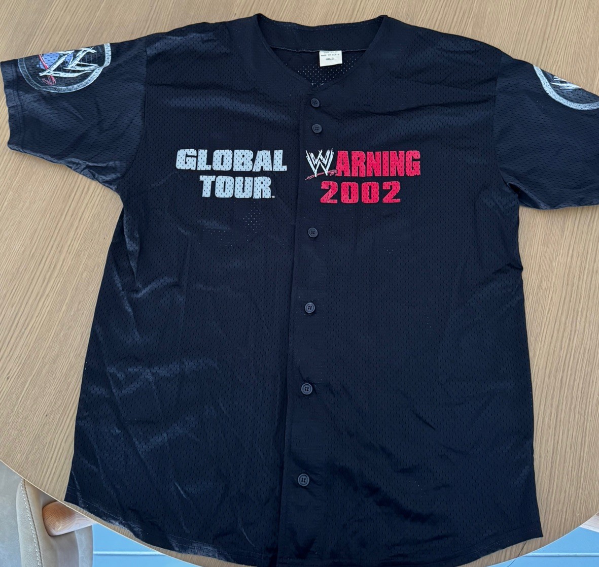 WWE Global Warning Shirt 2002 – Mint Condition NEVER WORN (Melbourne AUS Tour)
