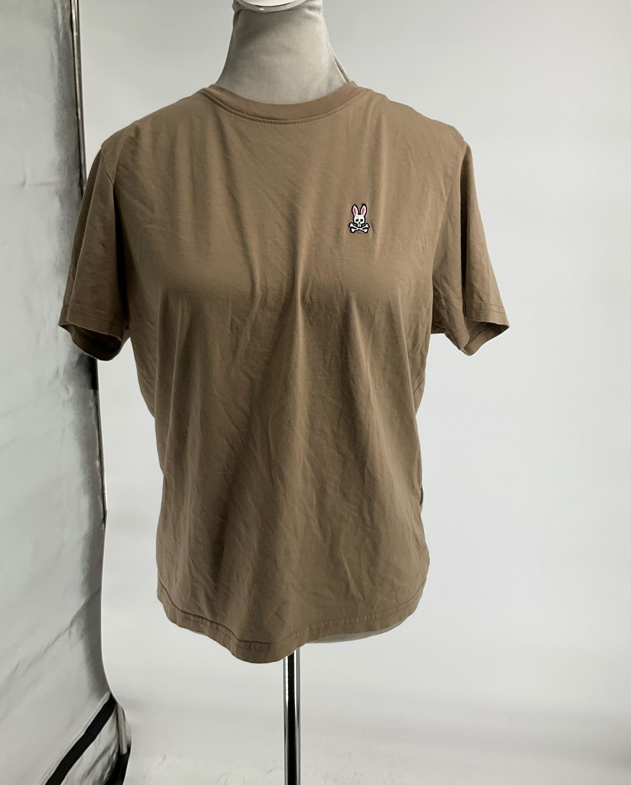 Psycho Bunny Light Brown Embroidered Crewneck T-Shirt Size 3