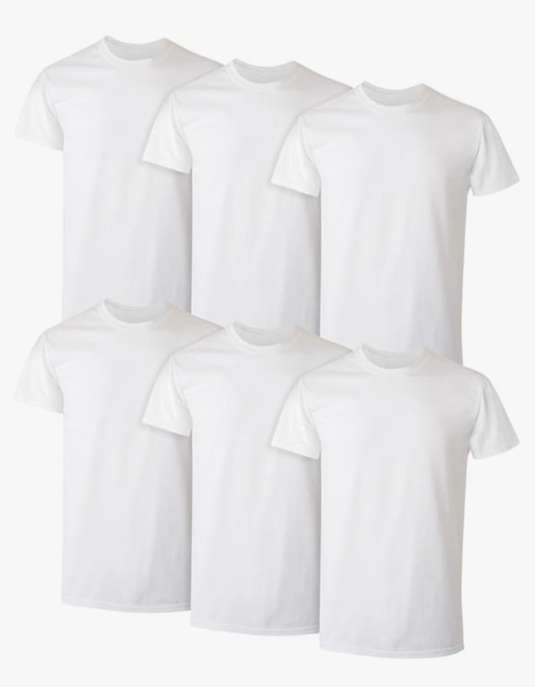 Hanes Men&rsquo;s Soft Cotton Undershirt Multipack Stay-Tucked Crew Neck Tee