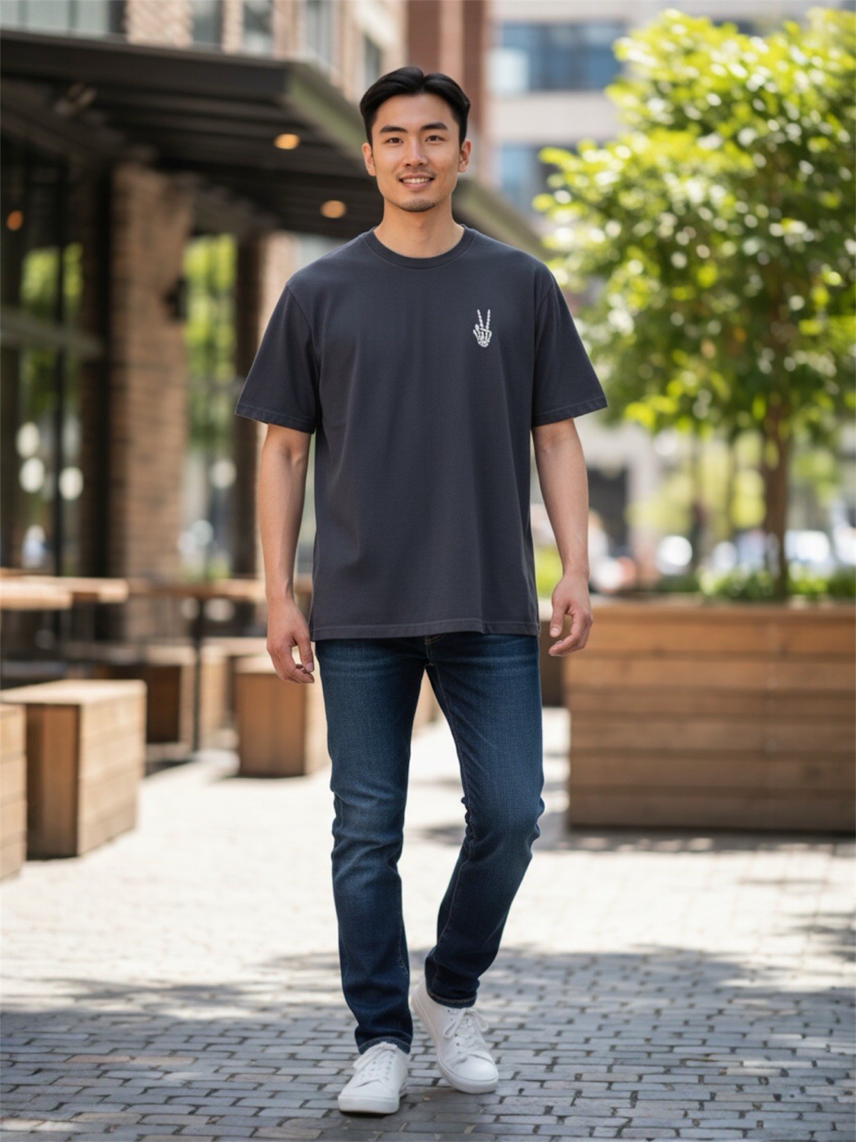 Fasthouse Brand Heavyweight T-Shirt Crew Neck Large Black