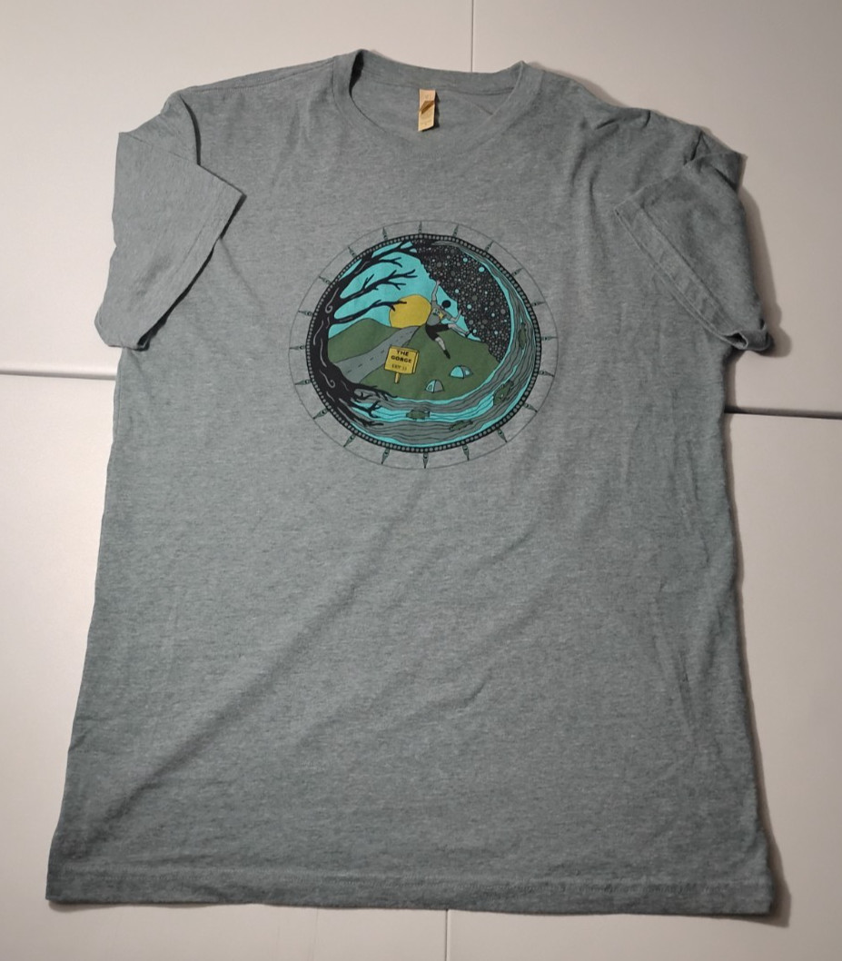 Next Level Apparel Shirt Men&rsquo;s Large Gray Short Sleeve The Gorge Sea Stone