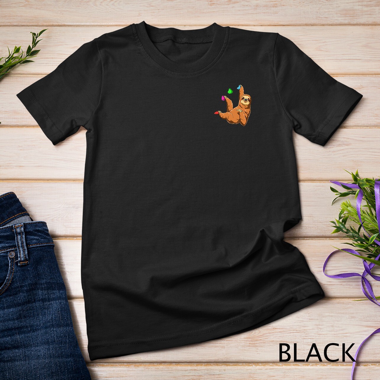 Chilled Sloth – Bouldering and Rock Climbing Gift T-Shirt Unisex T-shirt