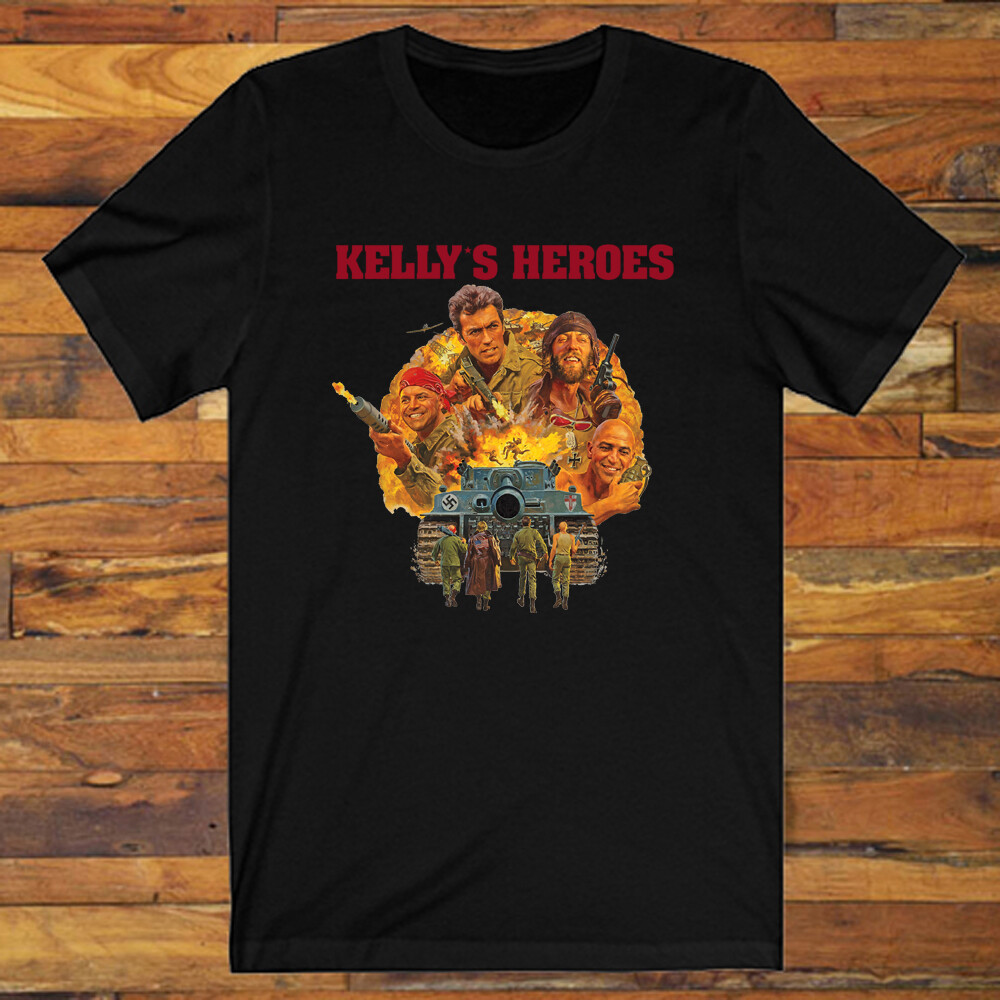 The Famous Guns of Kelly&rsquo;s Heroes Movie Men&rsquo;s Black T-Shirt S-5XL